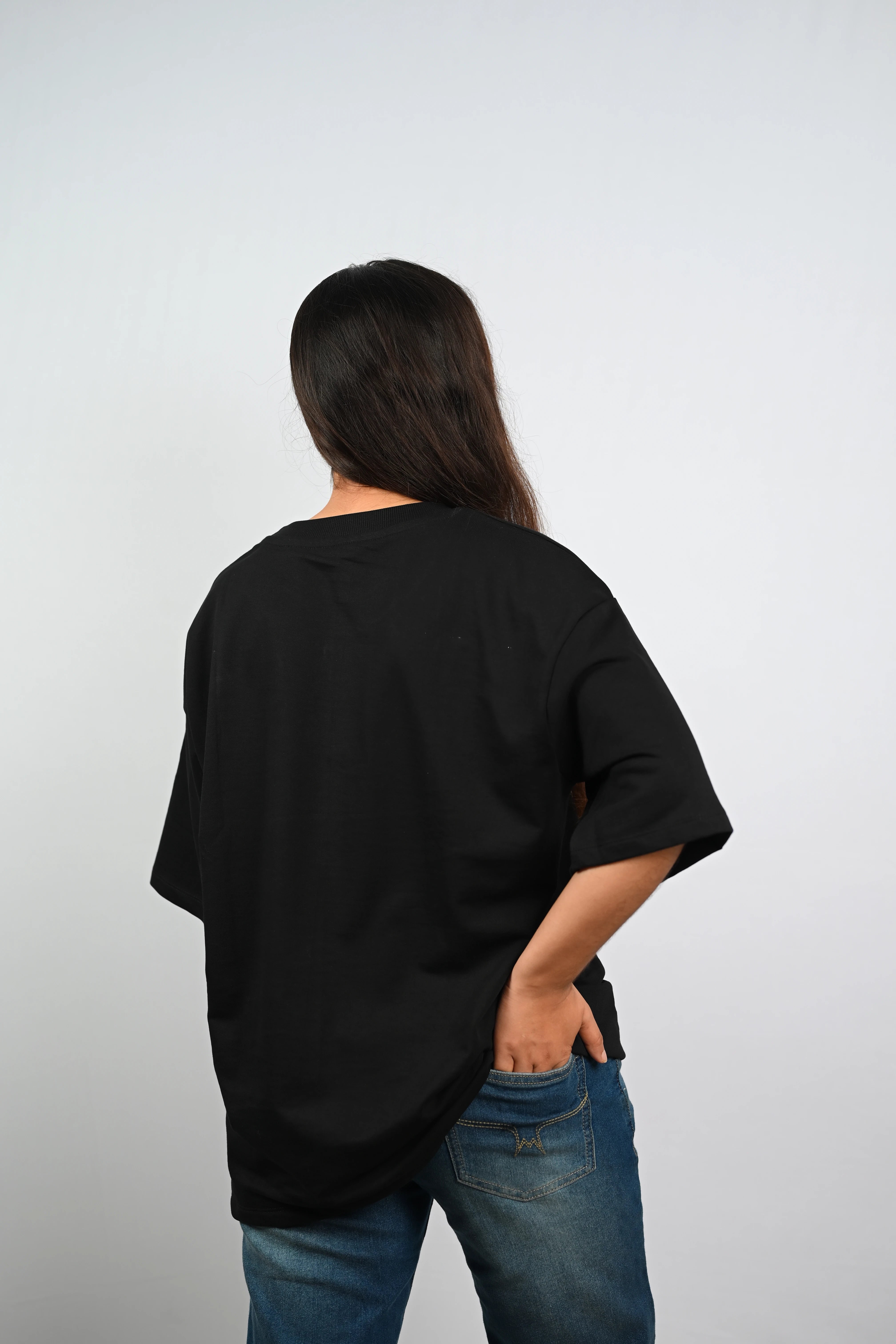 Freedom America Graphic Oversized T-Shirt Land of the Free (Black)