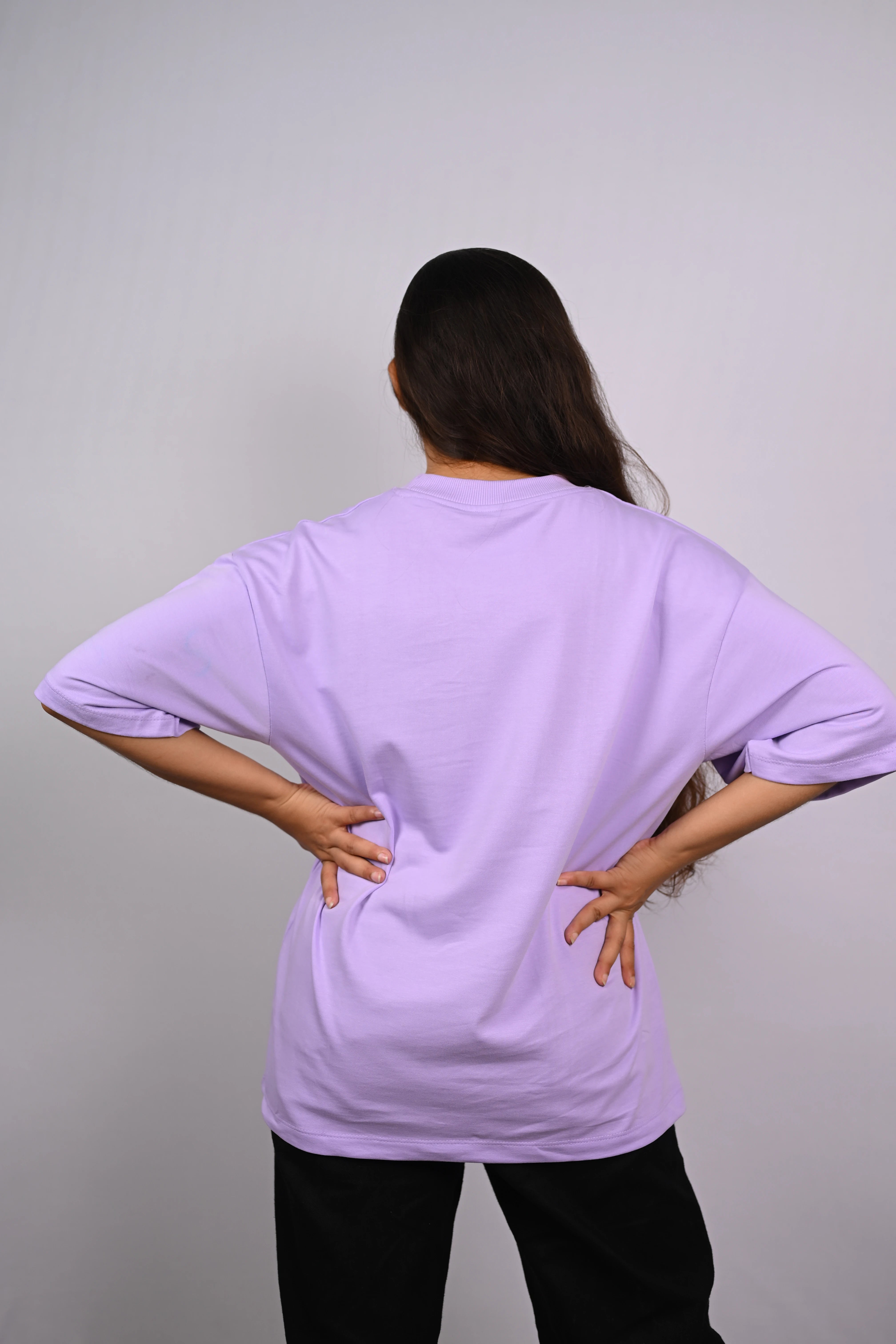 Great Things Take Time Graphic Oversized T-Shirt Lavender