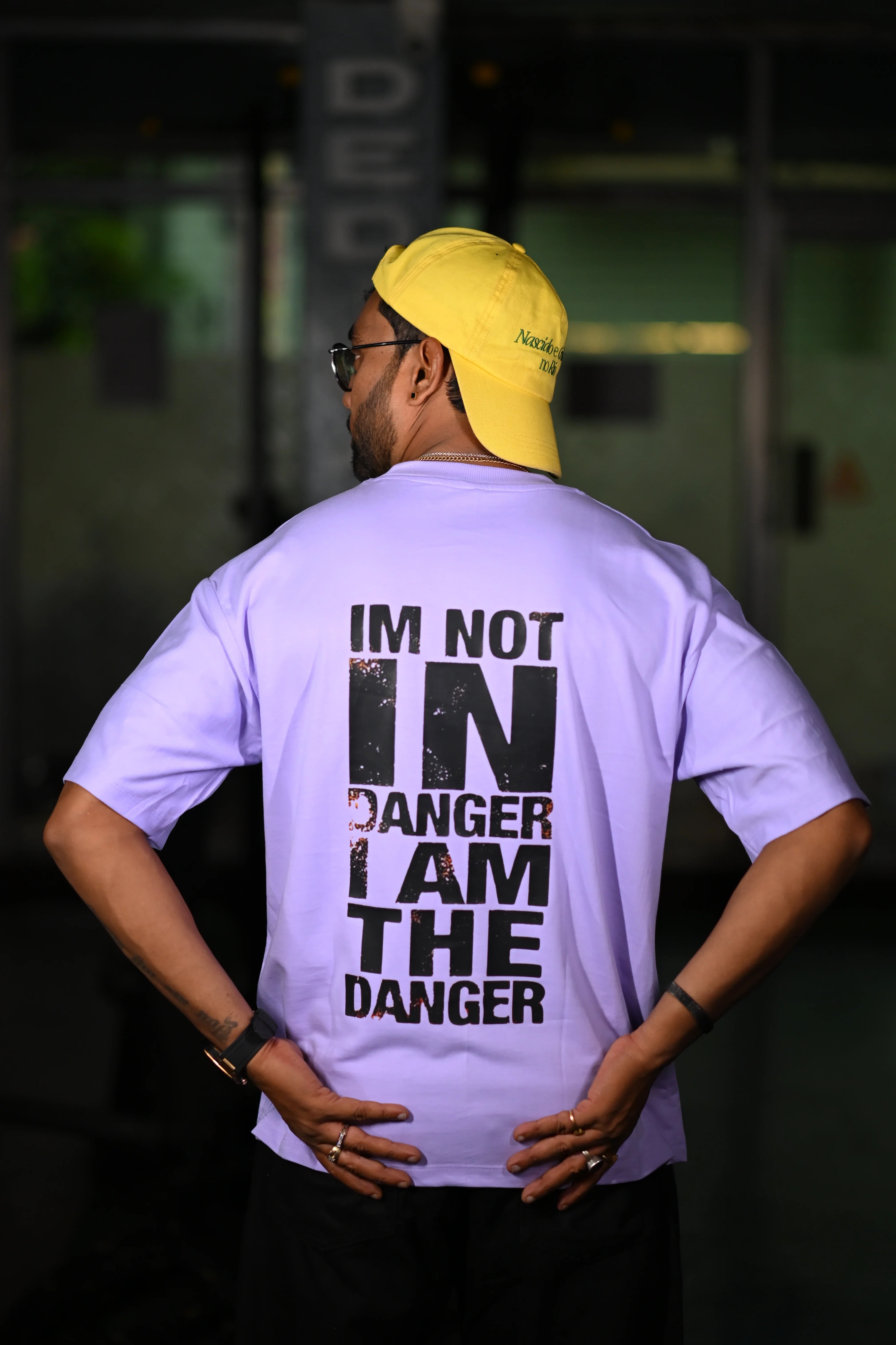 I Am Not in Danger, I Am the Danger Oversized T-Shirt Lavender
