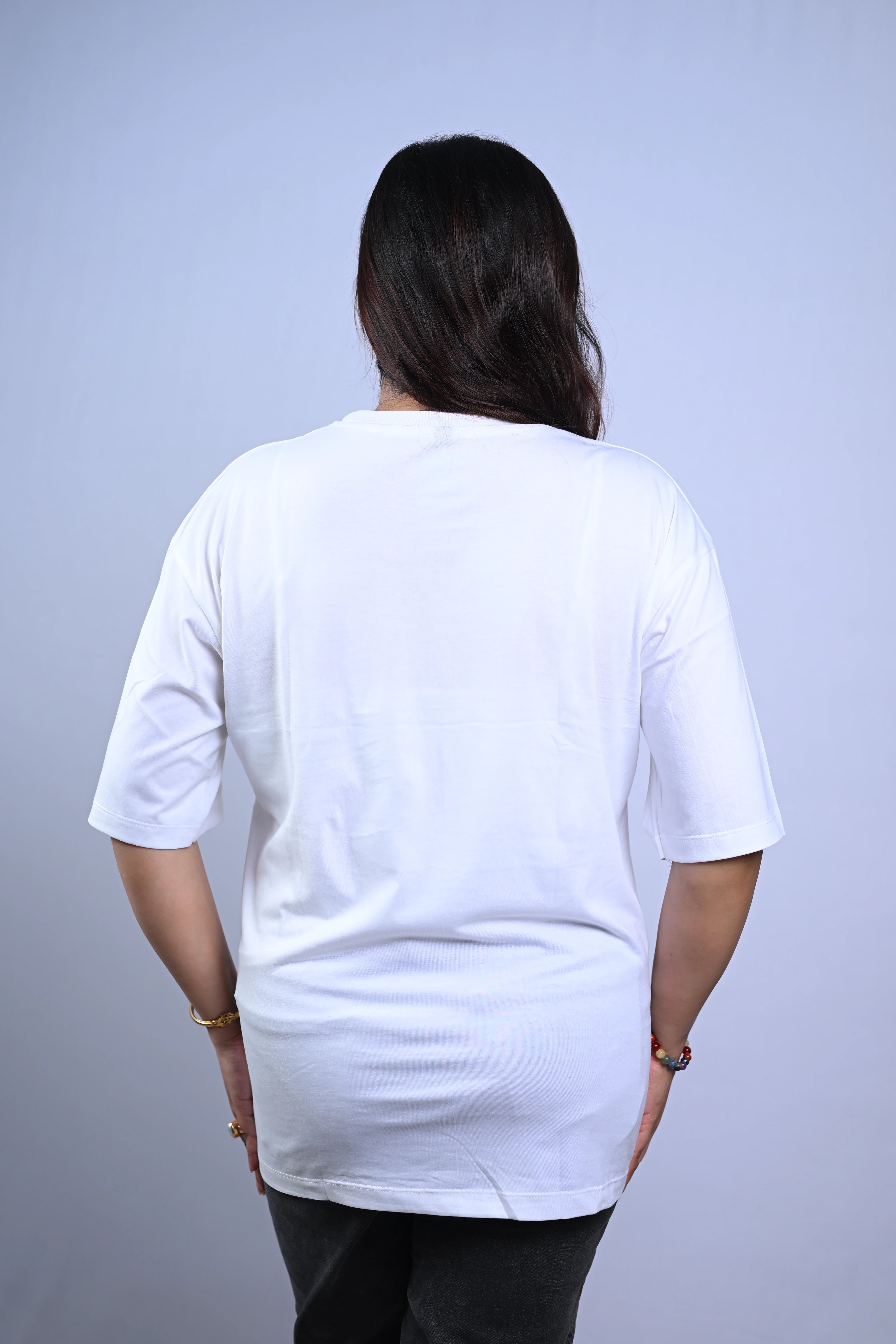 Money Lips Graphic Oversized T-Shirt White