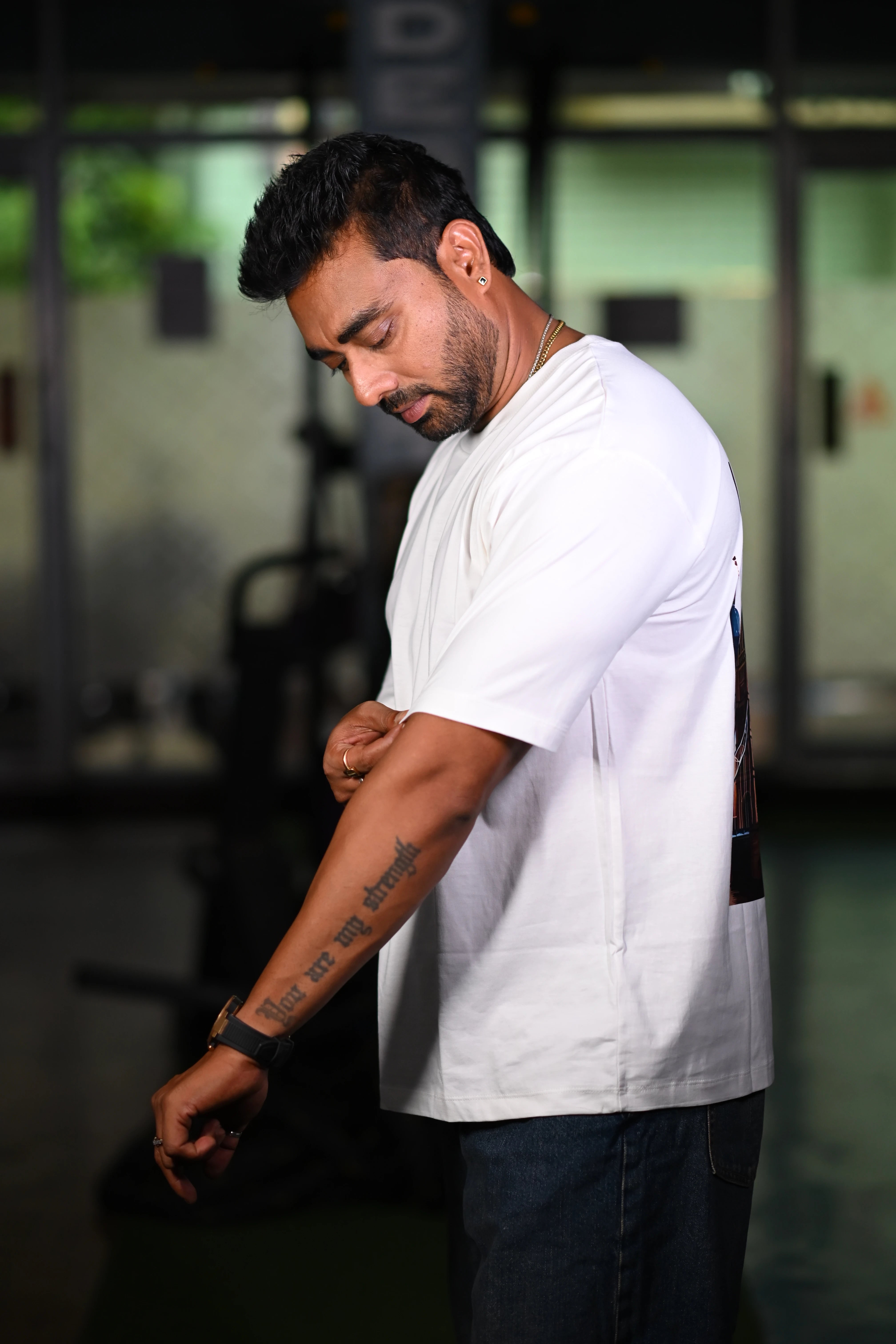 London Cityscape Graphic Oversized T-Shirt White