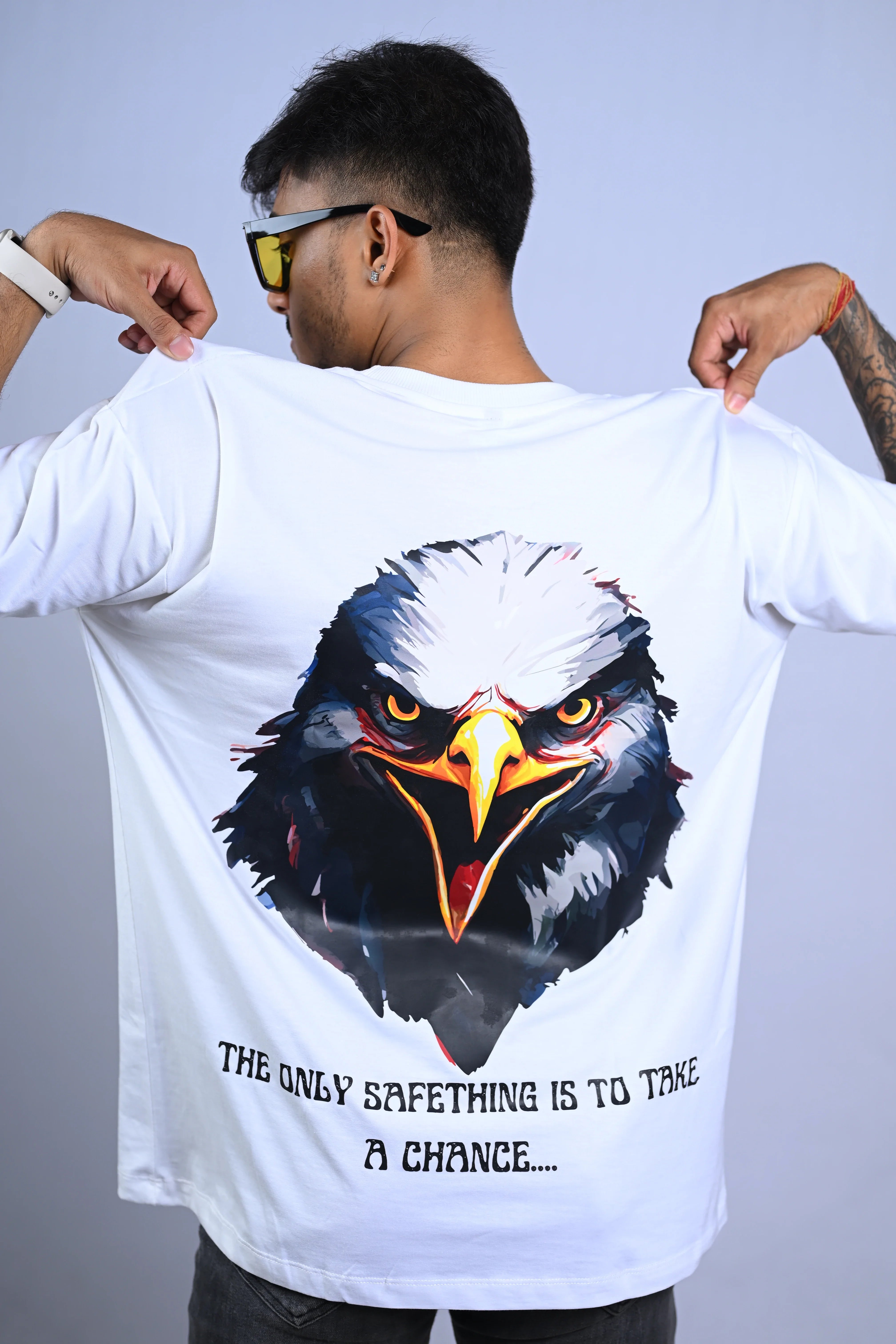 Eagle Graphic Oversized T-Shirt White